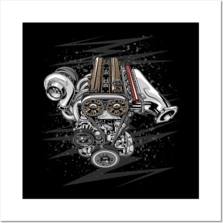 Toyota 2jz gte engine Posters and Art